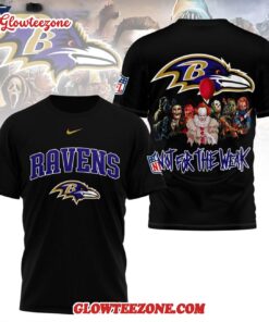 Baltimore Ravens 2025 Nfl Not For The Weak Halloween All Over Print Shirt