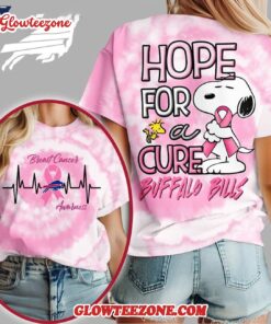 Buffalo Bills 2025 Nfl Breast Cancer Awareness Snoopy Hope For A Cure All Over Print Shirt