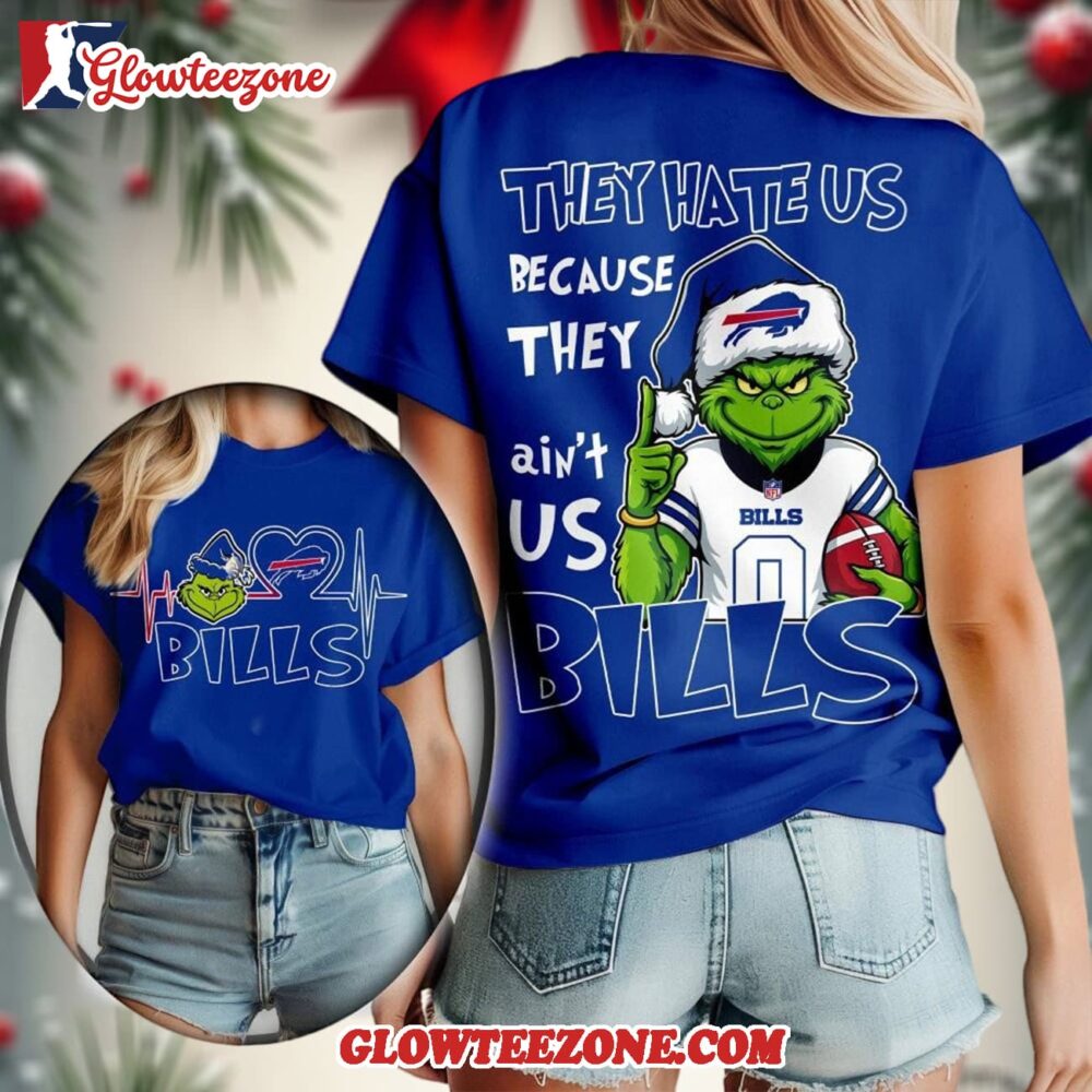 Buffalo Bills 2025 Nfl Christmas Grinch They Hate Us All Over Print Shirt