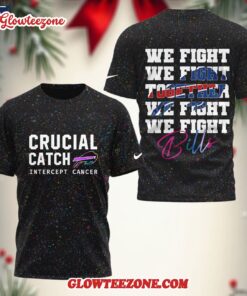 Buffalo Bills 2025 Nfl Crucial Catch Intercept Cancer We Fight Together 3d Shirt