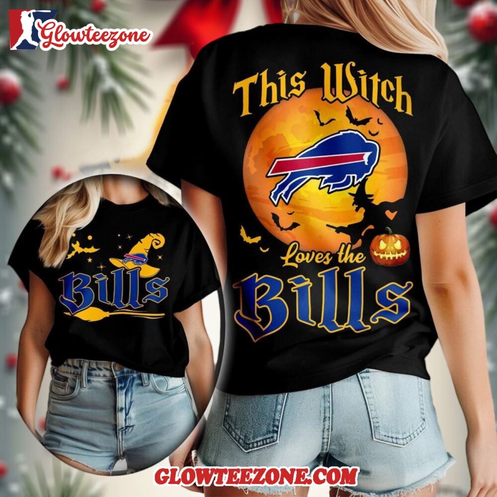 Buffalo Bills 2025 Nfl Halloween Witch Unisex 3d Shirt