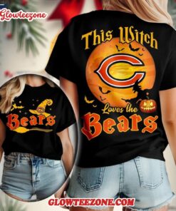 Chicago Bears 2025 Nfl Halloween Witch Unisex 3d Shirt