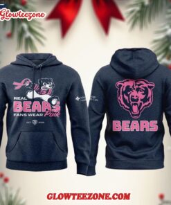 Chicago Bears New 2025 Real Bears Fans Wear Pink Hoodie