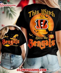 Cincinnati Bengals 2025 Nfl Halloween Witch Unisex 3d Shirt
