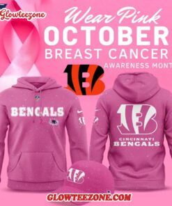 Cincinnati Bengals Breast Cancer Awareness Pink 2025 Nfl New Design Hoodie