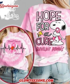 Cleveland Browns 2025 Nfl Breast Cancer Awareness Snoopy Hope For A Cure All Over Print Shirt