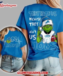 Detroit Lions 2025 Nfl Christmas Grinch They Hate Us All Over Print Shirt
