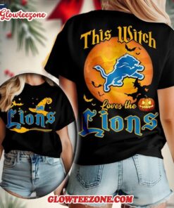 Detroit Lions 2025 Nfl Halloween Witch Unisex 3d Shirt