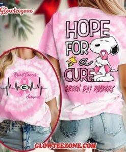 Green Bay Packers 2025 Nfl Breast Cancer Awareness Snoopy Hope For A Cure All Over Print Shirt