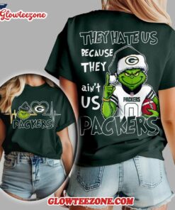 Green Bay Packers 2025 Nfl Christmas Grinch They Hate Us All Over Print Shirt
