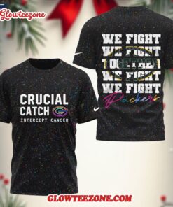 Green Bay Packers 2025 Nfl Crucial Catch Intercept Cancer We Fight Together 3d Shirt