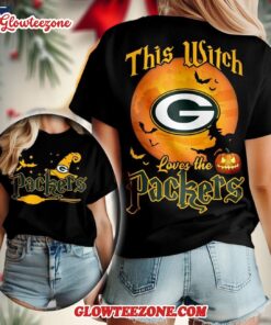 Green Bay Packers 2025 Nfl Halloween Witch Unisex 3d Shirt