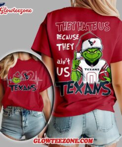 Houston Texans 2025 Nfl Christmas Grinch They Hate Us All Over Print Shirt