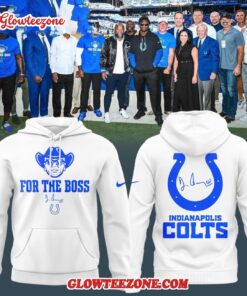 Indianapolis Colts 2025 Nfl For The Boss White Hoodie Shirt