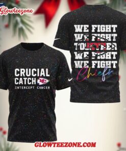 Kansas City Chiefs 2025 Nfl Crucial Catch Intercept Cancer We Fight Together 3d Shirt