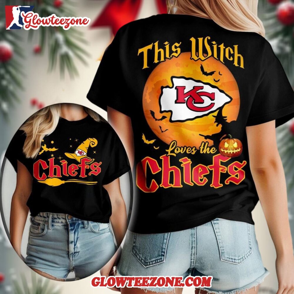 Kansas City Chiefs 2025 Nfl Halloween Witch Unisex 3d Shirt