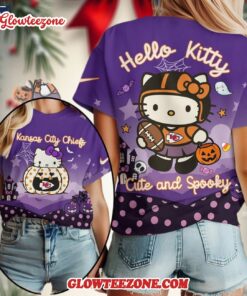 Kansas City Chiefs Nfl Hello Kitty Cute And Spooky Halloween 2025 Unisex 3d Shirt