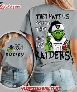Las Vegas Raiders 2025 Nfl Christmas Grinch They Hate Us All Over Print Shirt