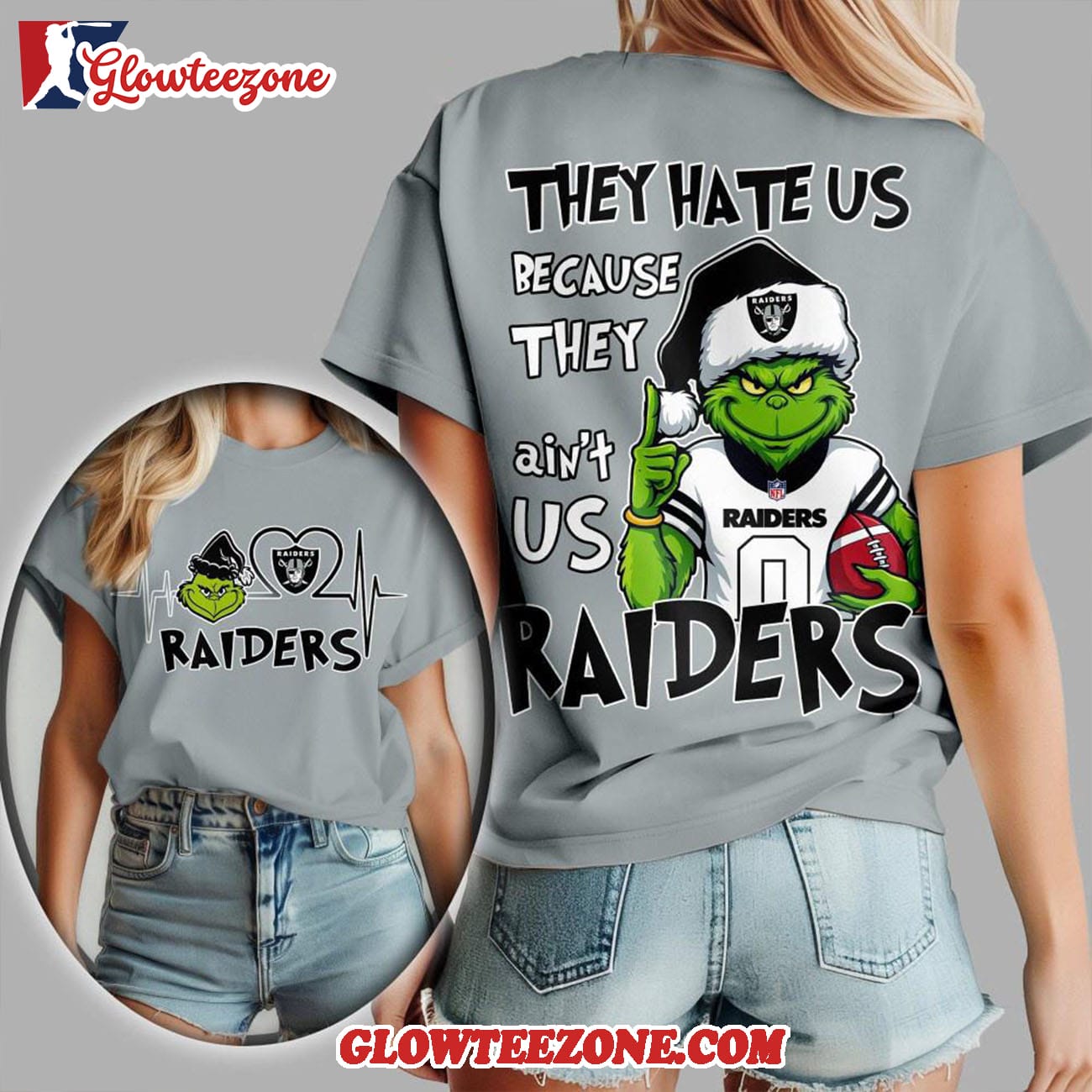 Las Vegas Raiders 2025 Nfl Christmas Grinch They Hate Us All Over Print Shirt Las Vegas Raiders 2025 Nfl Christmas Grinch They Hate Us All Over Print Shirt