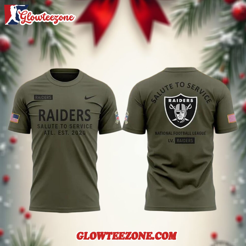 Las Vegas Raiders 2025 Nfl Veterans Day 3d Shirt