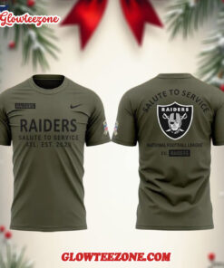 Las Vegas Raiders 2025 Nfl Veterans Day 3d Shirt