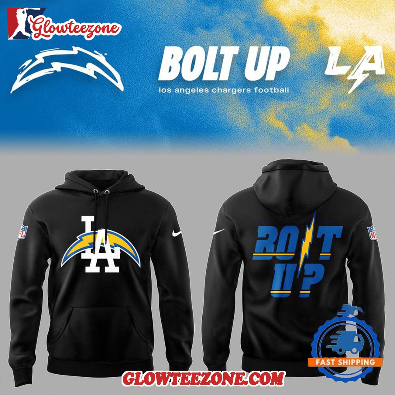 Los Angeles Chargers Bolt Up Shirt 2025 Hoodie Los Angeles Chargers Bolt Up Shirt 2025 Hoodie