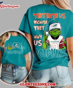 Miami Dolphins 2025 Nfl Christmas Grinch They Hate Us All Over Print Shirt