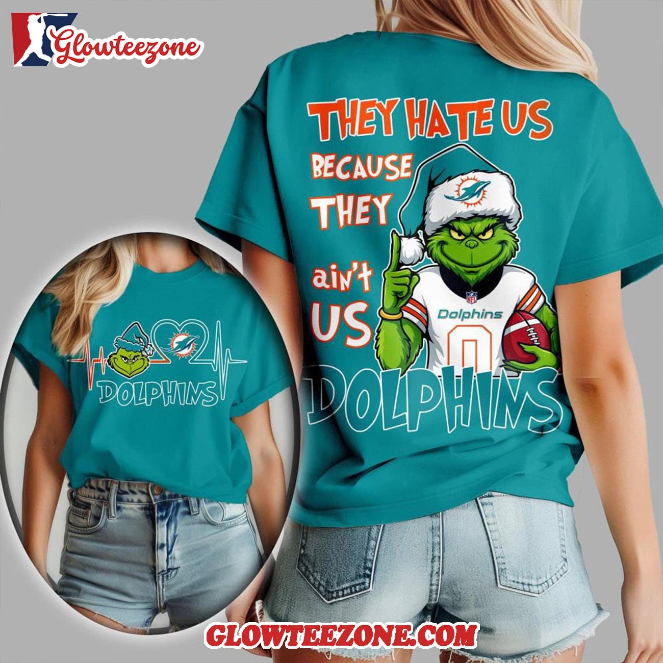 Miami Dolphins 2025 Nfl Christmas Grinch They Hate Us All Over Print Shirt Miami Dolphins 2025 Nfl Christmas Grinch They Hate Us All Over Print Shirt