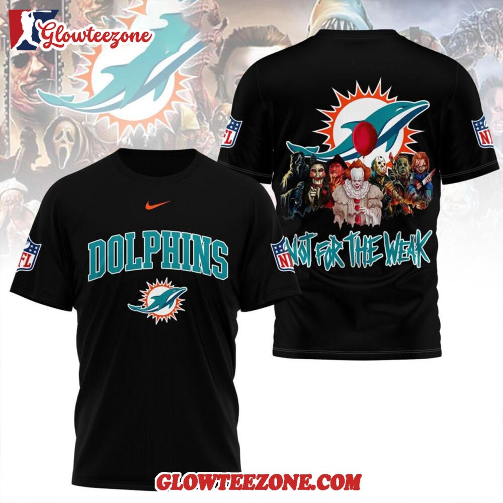 Miami Dolphins 2025 Nfl Not For The Weak Halloween All Over Print Shirt