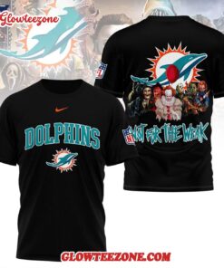 Miami Dolphins 2025 Nfl Not For The Weak Halloween All Over Print Shirt