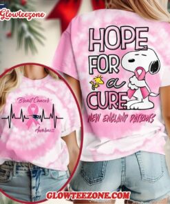 New England Patriots 2025 Nfl Breast Cancer Awareness Snoopy Hope For A Cure All Over Print Shirt