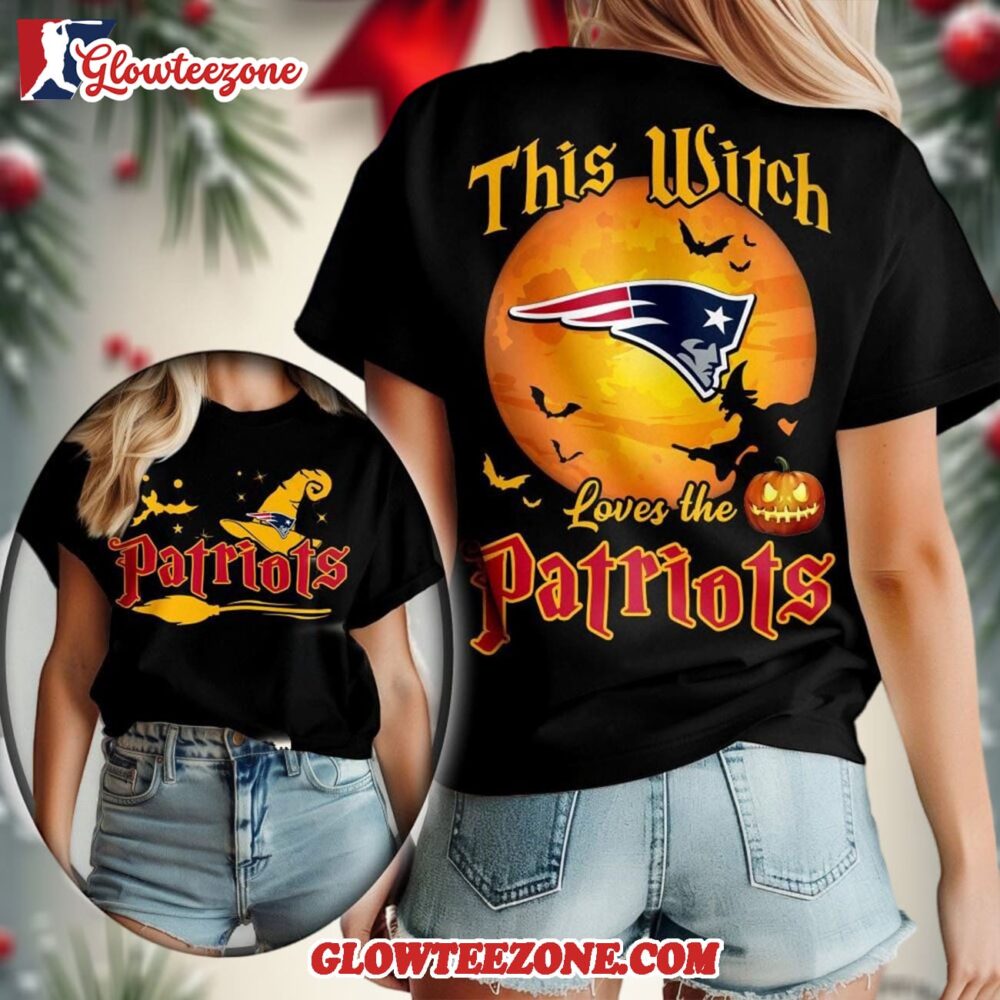 New England Patriots 2025 Nfl Halloween Witch Unisex 3d Shirt