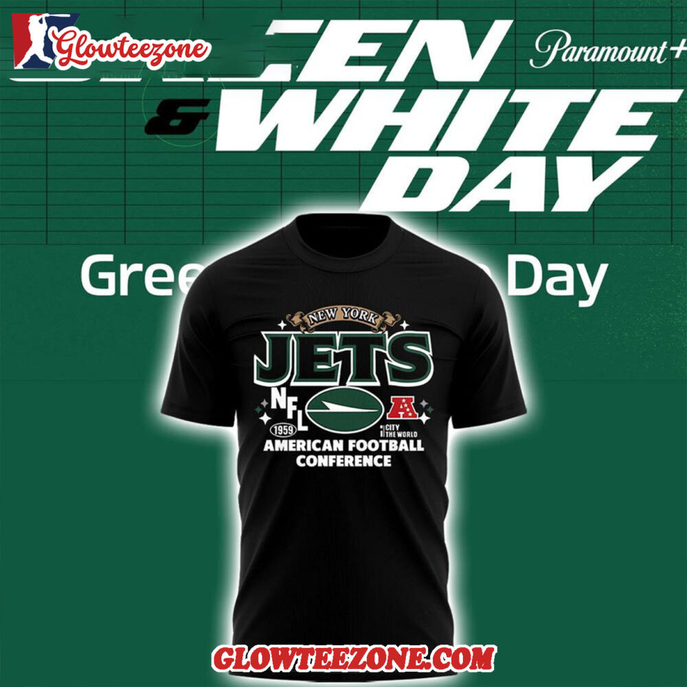 New York Jets 2025 Nfl Green White Day T Shirt