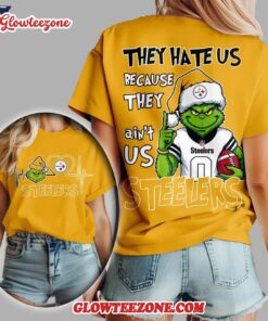 Pittsburgh Steelers 2025 Nfl Christmas Grinch They Hate Us All Over Print Shirt