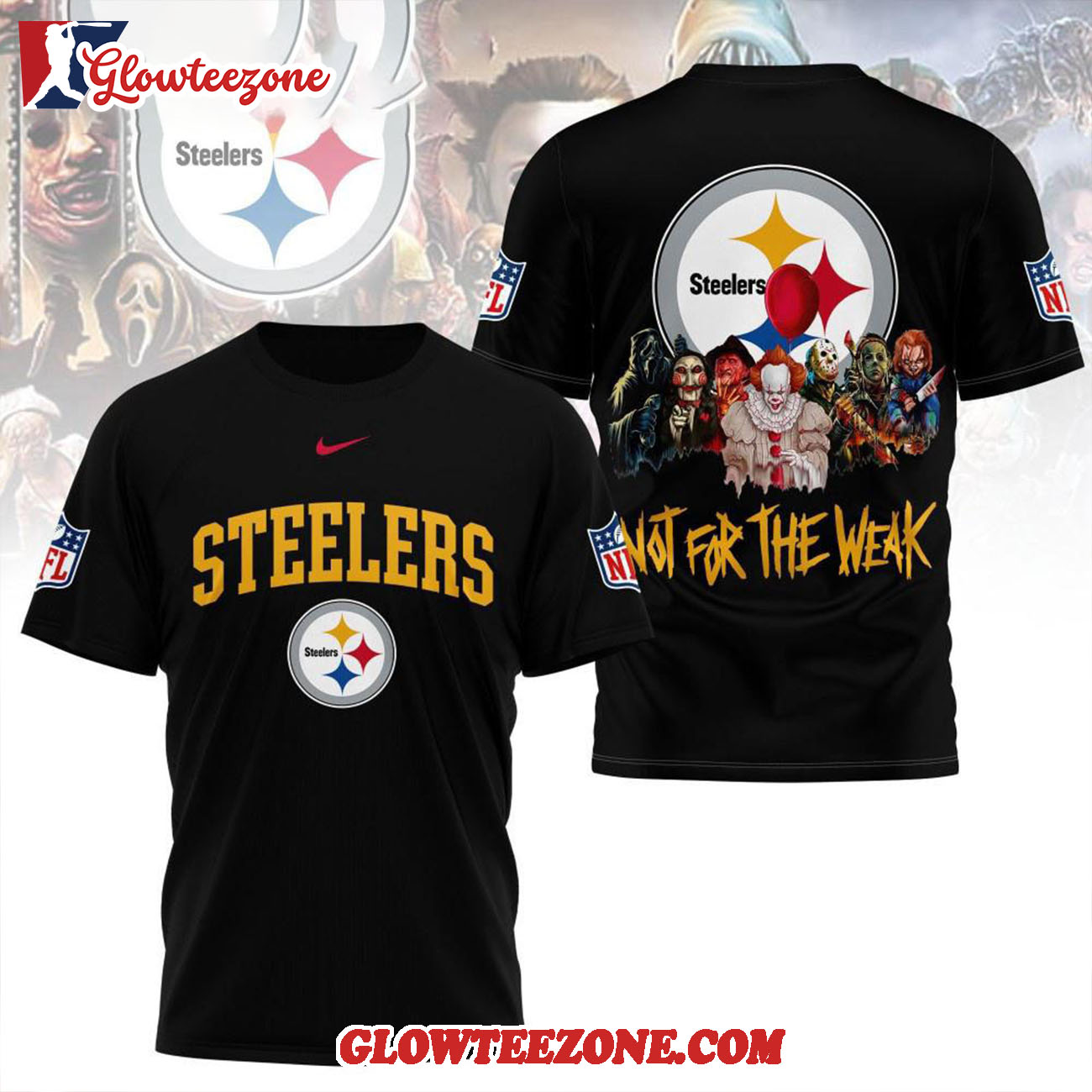 Pittsburgh Steelers 2025 Nfl Not For The Weak Halloween All Over Print Shirt Pittsburgh Steelers 2025 Nfl Not For The Weak Halloween All Over Print Shirt