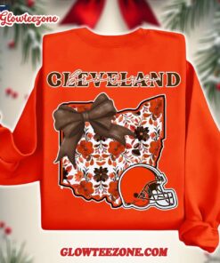 Cleveland Browns 2025 Nfl Cozy State Bow Sweatshirt 2