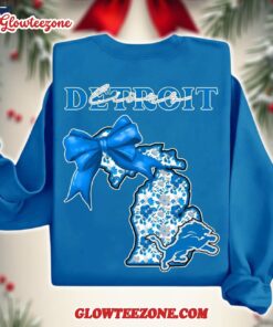Detroit Lions 2025 Nfl Cozy State Bow Sweatshirt 2
