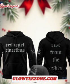 Detroit Lions X Aidan Hutchinson Black House Of Hutch Resurget Cineribus All Over Print Hoodie Shirt 1