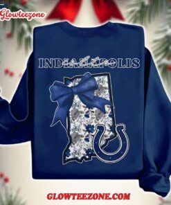 Indianapolis Colts 2025 Nfl Cozy State Bow Sweatshirt 2