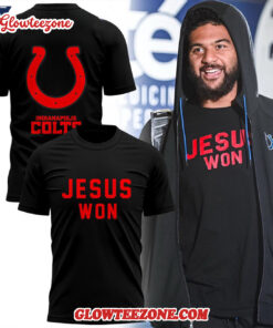 Indianapolis Colts 2025 Nfl Jesus Won John6 33 Black T Shirt 2