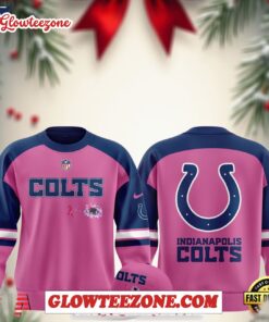 Indianapolis Colts Breast Cancer Awareness 2025 Limited Pink Sweatshirt 1