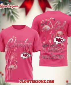 Kansas City Chiefs Nfl Just A Girl Who Loves Flamingo 3d Shirt 2