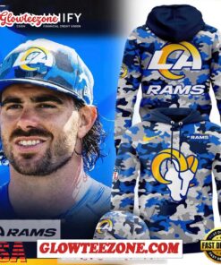 Los Angeles Rams Military Day Limited All Over Print Hoodie Shirt 1
