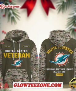 Miami Dolphins Nfl Veteran Birthday 2025 Custom Name Unisex Hoodie 1