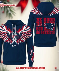 New England Patriots 2025 Nfl Fire Wings All Over Print Hoodie Shirt 2