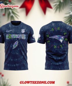 New England Patriots Grateful Dead 60th Anniversary 2025 3d Shirt 2