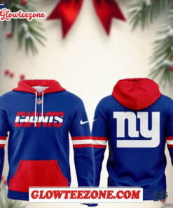 New York Giants Vintage Blue All Over Print Hoodie Shirt 1