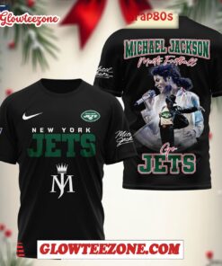 New York Jets Nfl Michael Jackson Fan Black 3d Shirt 1