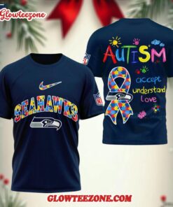 Nfl Seattle Seahawks 2025 Autism Awareness 3d Shirt
