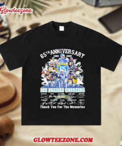 Official Los Angeles Chargers 65th Anniversary 1960 2025 Thank You For The Memories Shirt